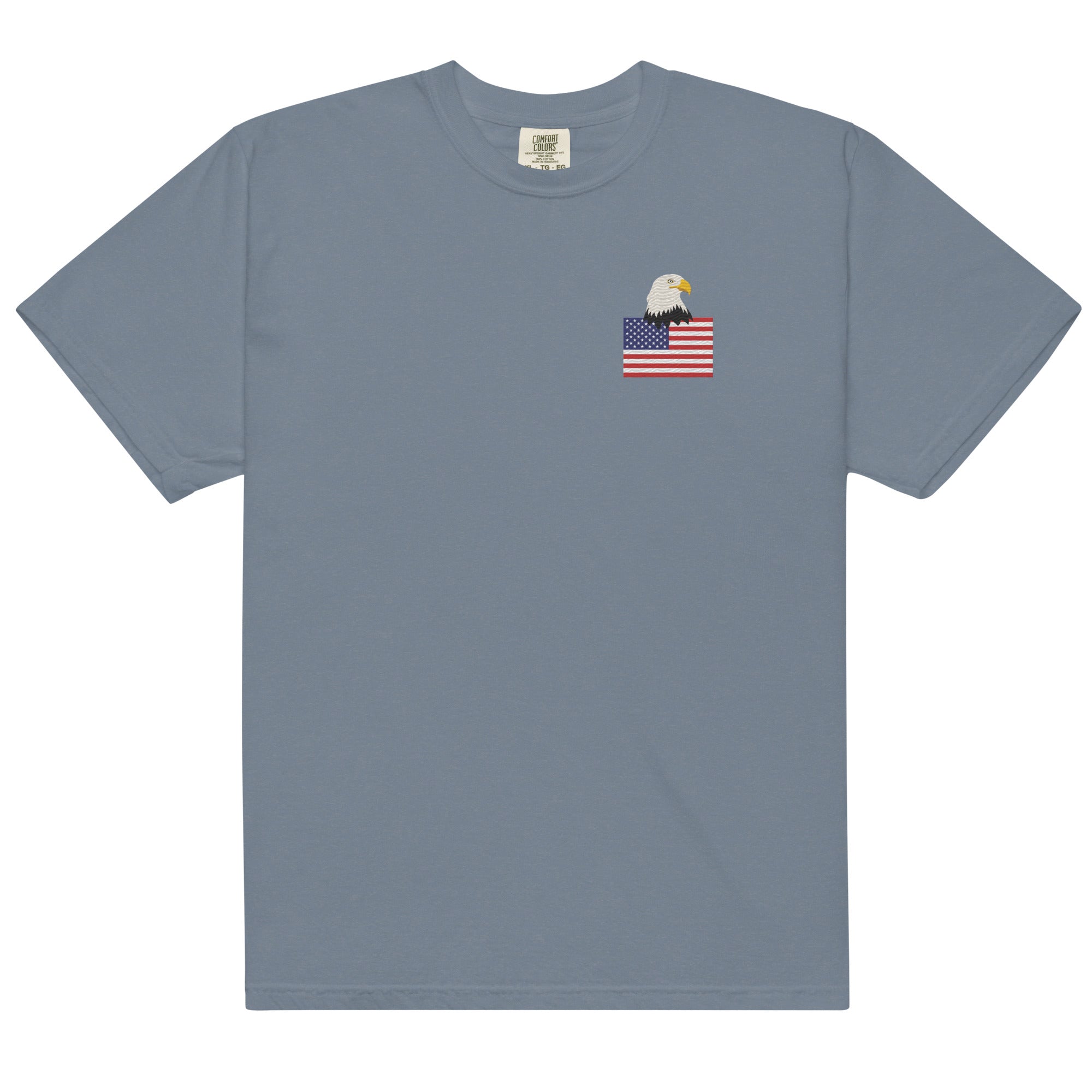 USA Bald Eagle & Flag Embroidered T-Shirt