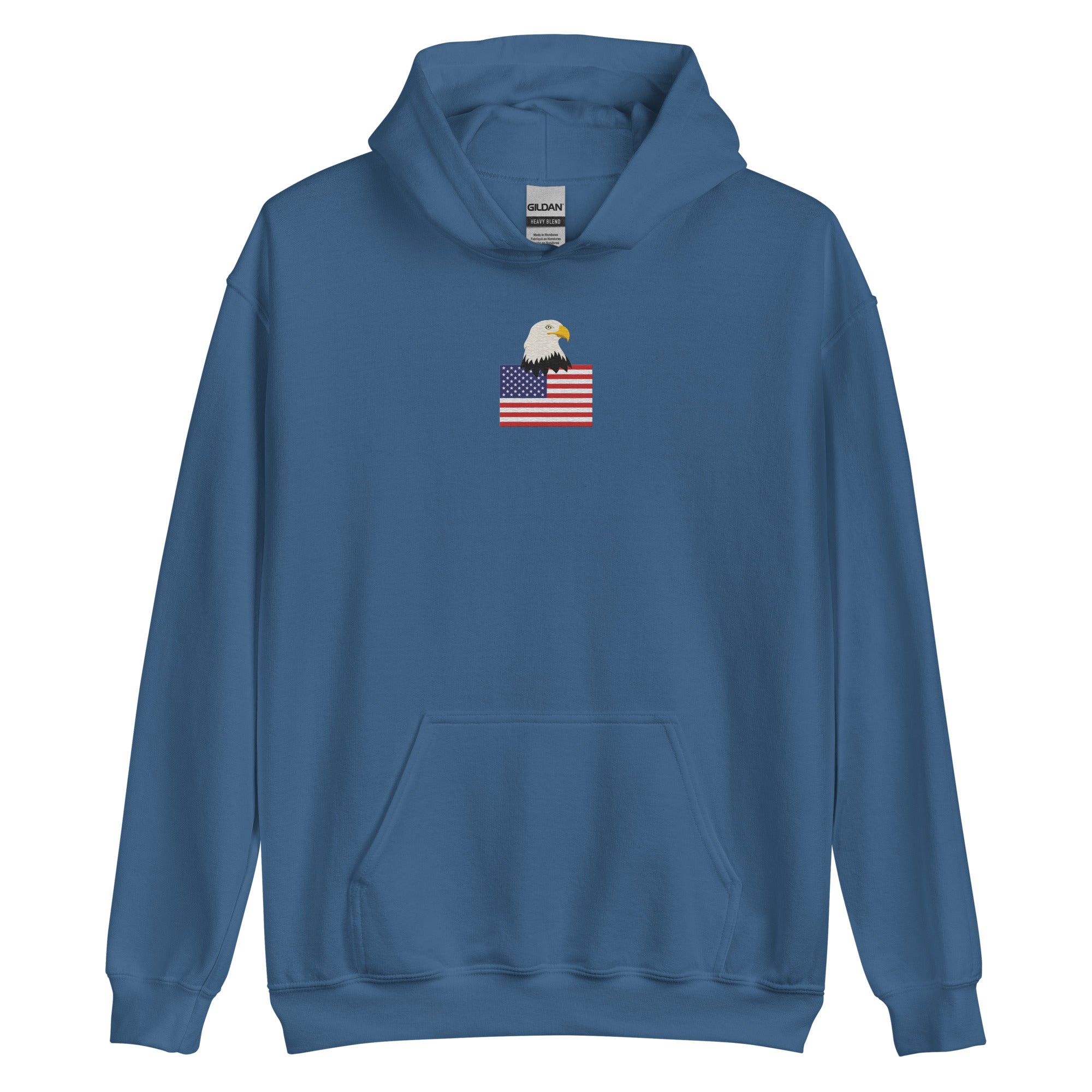 USA Bald Eagle & Flag Embroidered Hoodie